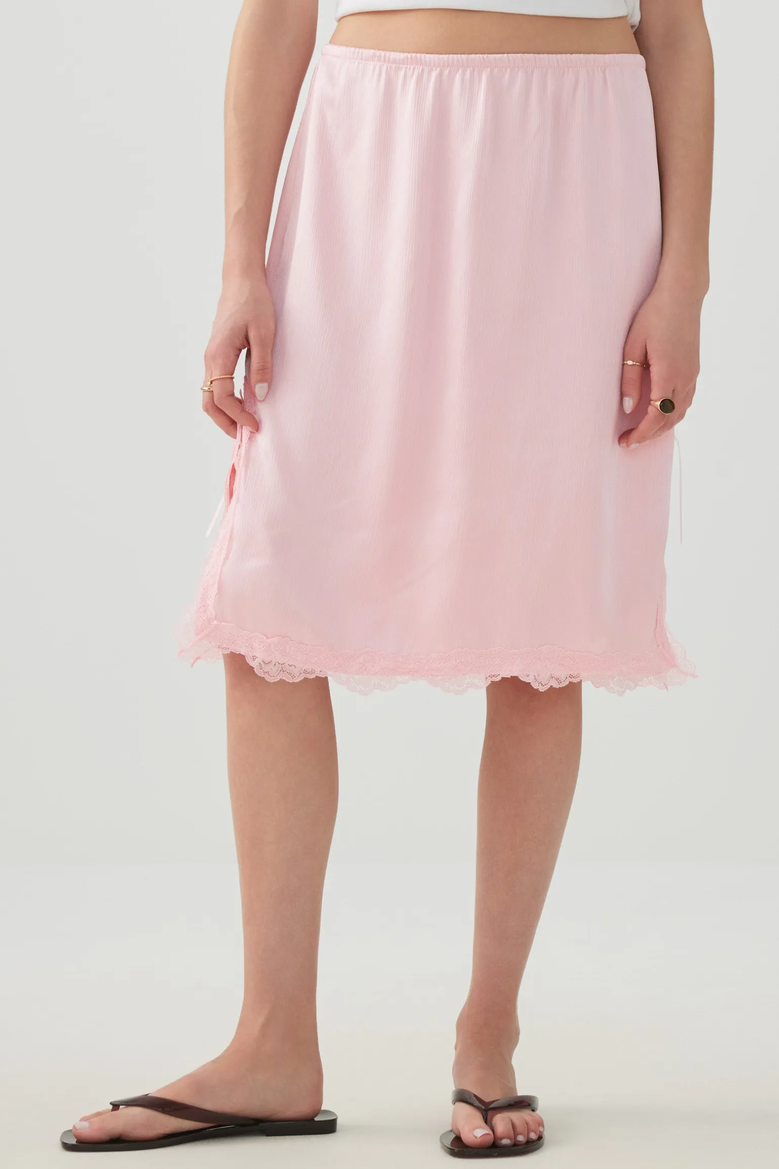 Satin Midi Skirt