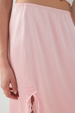 Satin Midi Skirt