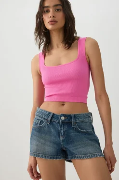 Seamless Ribbed Trapeze Tank Top