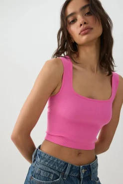 Seamless Ribbed Trapeze Tank Top
