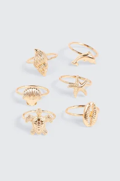 Sea Motif Ring Set