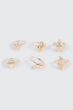 Sea Motif Ring Set