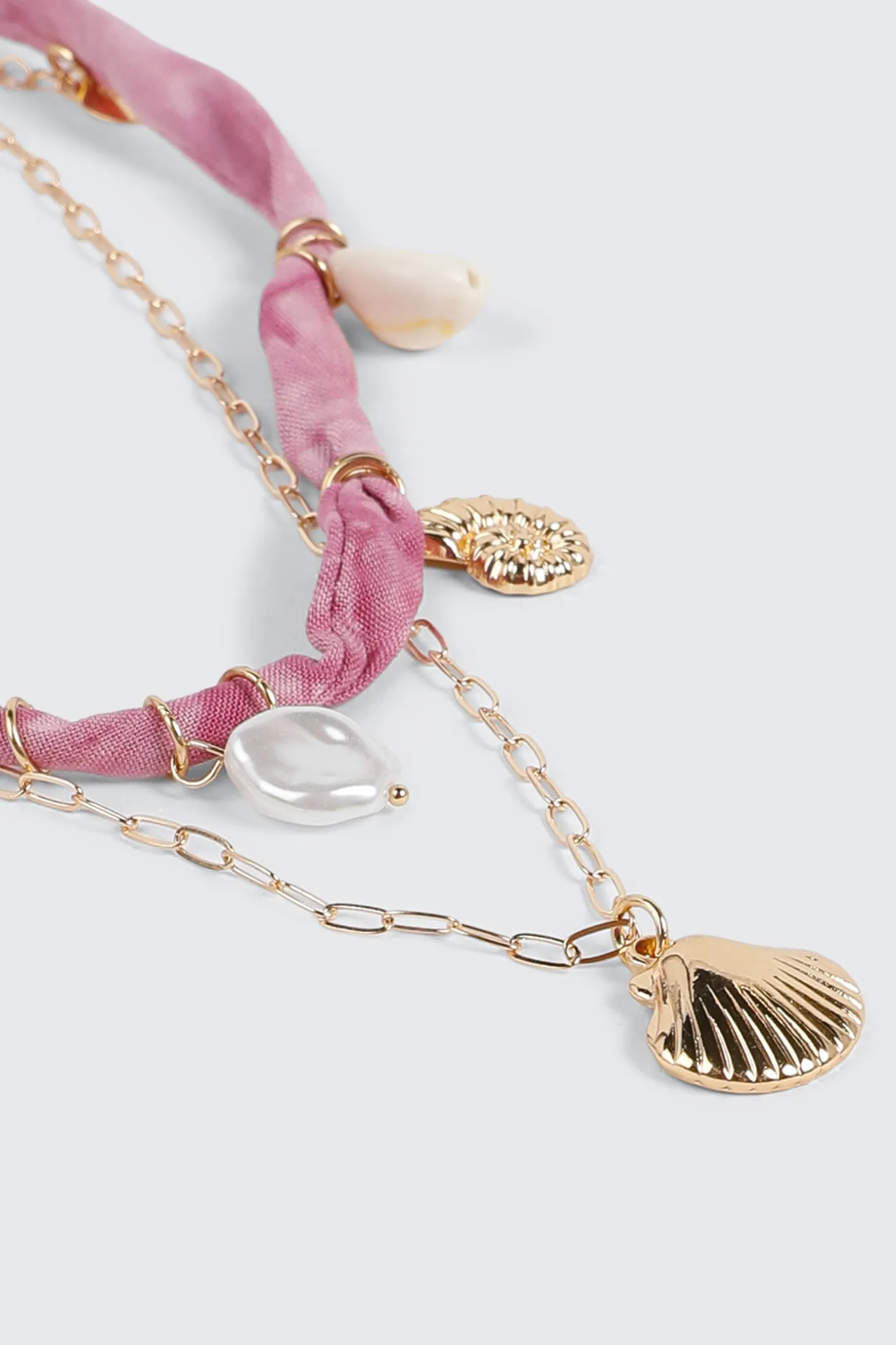 Shell Charm Layered Necklace