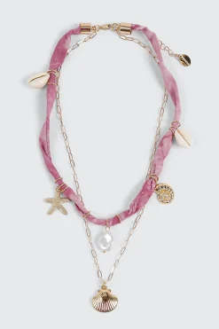 Shell Charm Layered Necklace