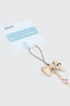 Shiny Letter K Phone Charm with Bow
