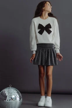 Shirred Waist Shiny Mini Skirt