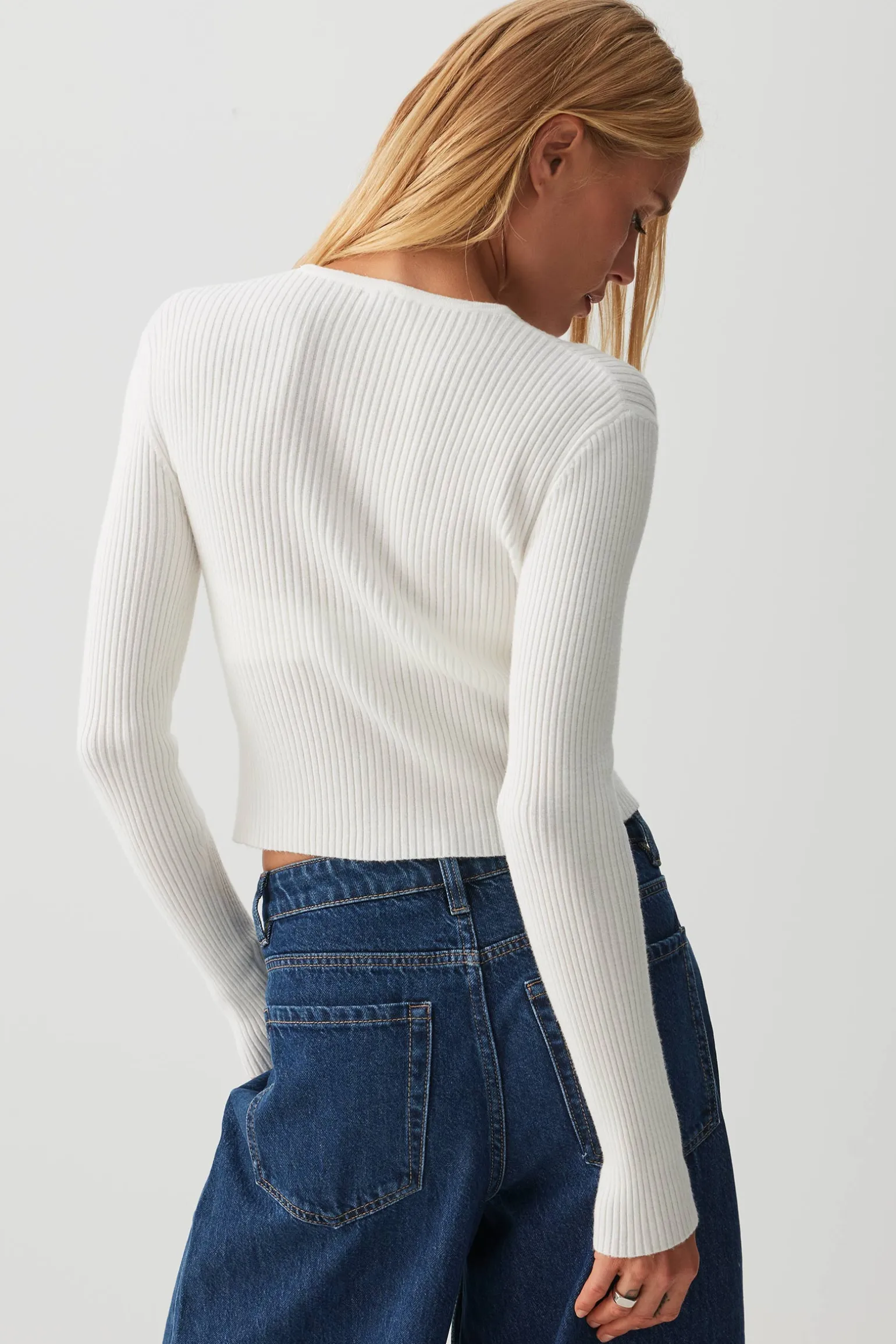 Short Cardigan with Removable Faux Fur Collar