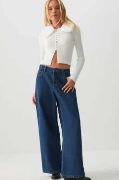 Short Cardigan with Removable Faux Fur Collar