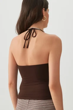Short Halter Tank Top