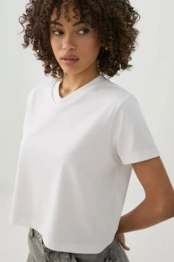 Short Length V-Neck Short Sleeve T-Shirt