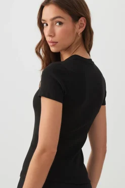 Short Rib Crew Neck T-Shirt