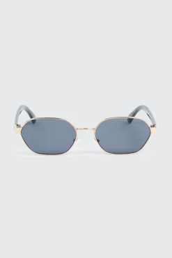 Slim Geometric Metal Sunglasses