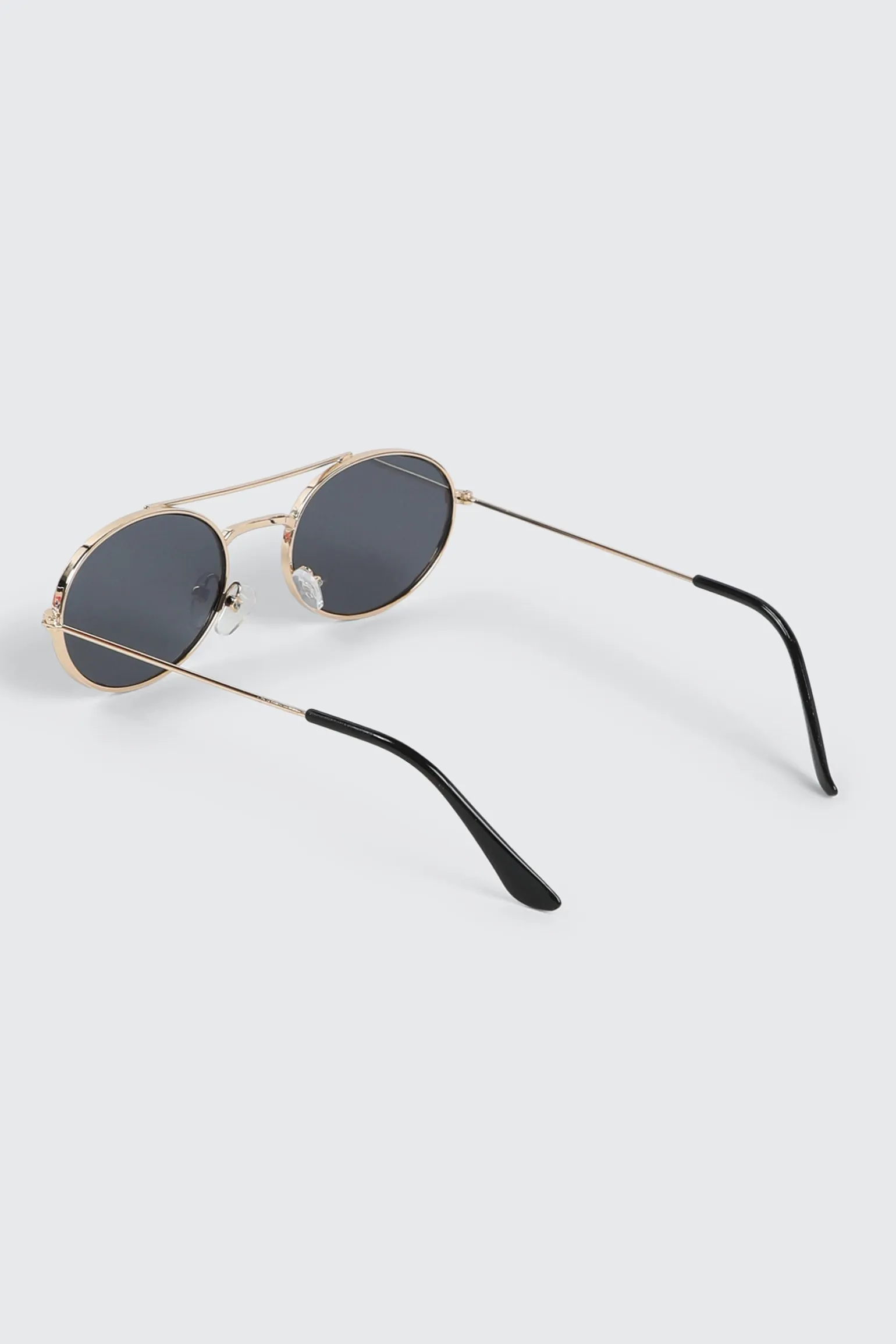 Slim Oval Metal Sunglasses