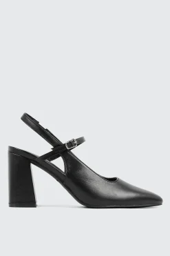Slingback Block Heel Pumps