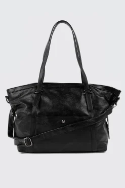 Slouchy Faux Leather Tote