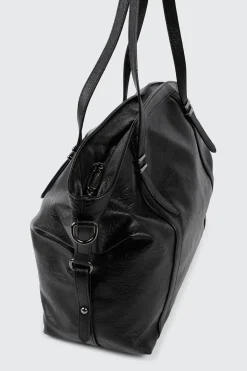 Slouchy Faux Leather Tote