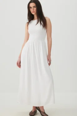 Smocked Halter Midi Dress