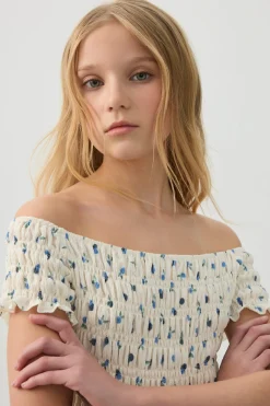 Smocked Off Shoulder Dress