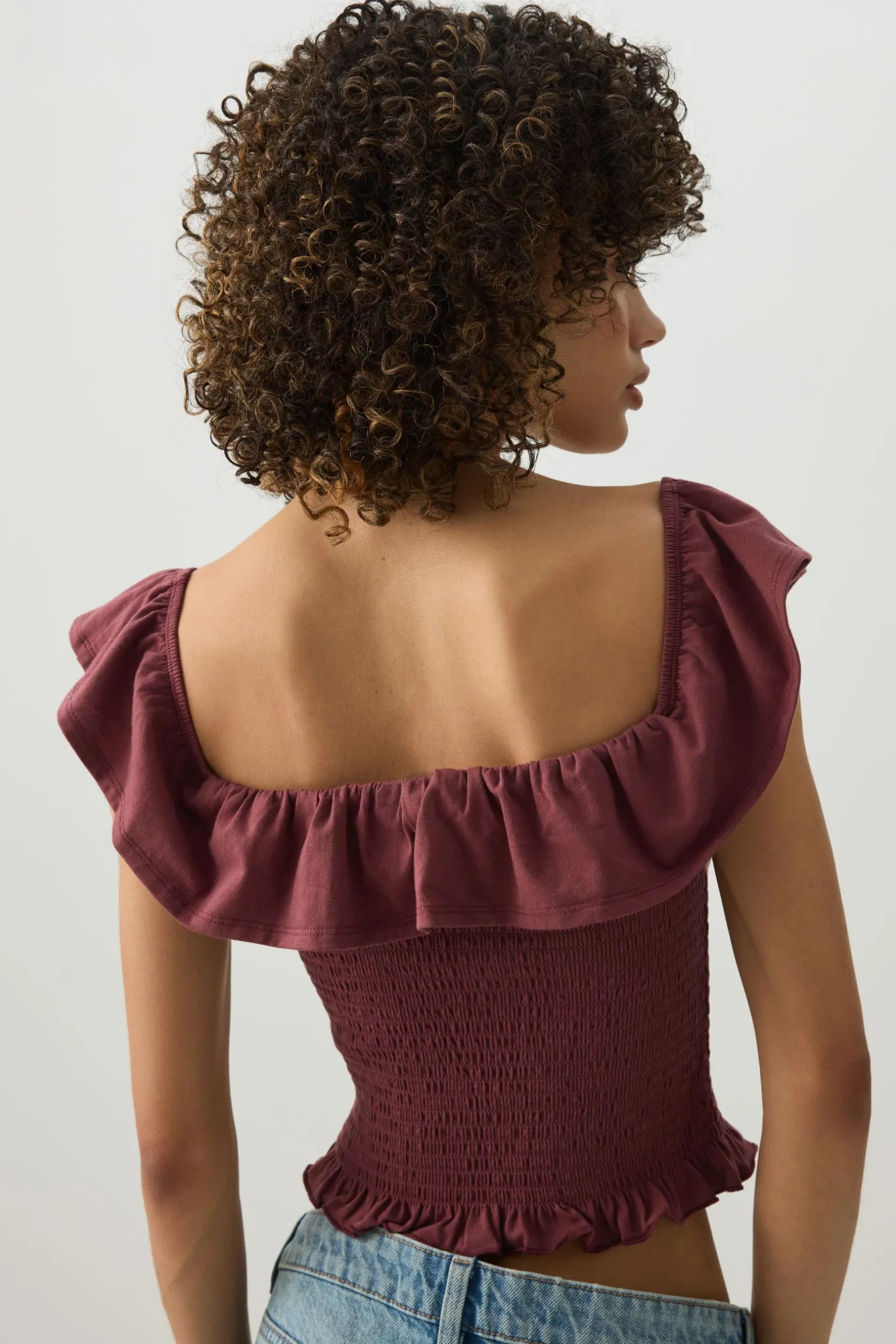 Smocked Off-Shoulder Top