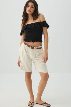 Smocked Off-Shoulder Top