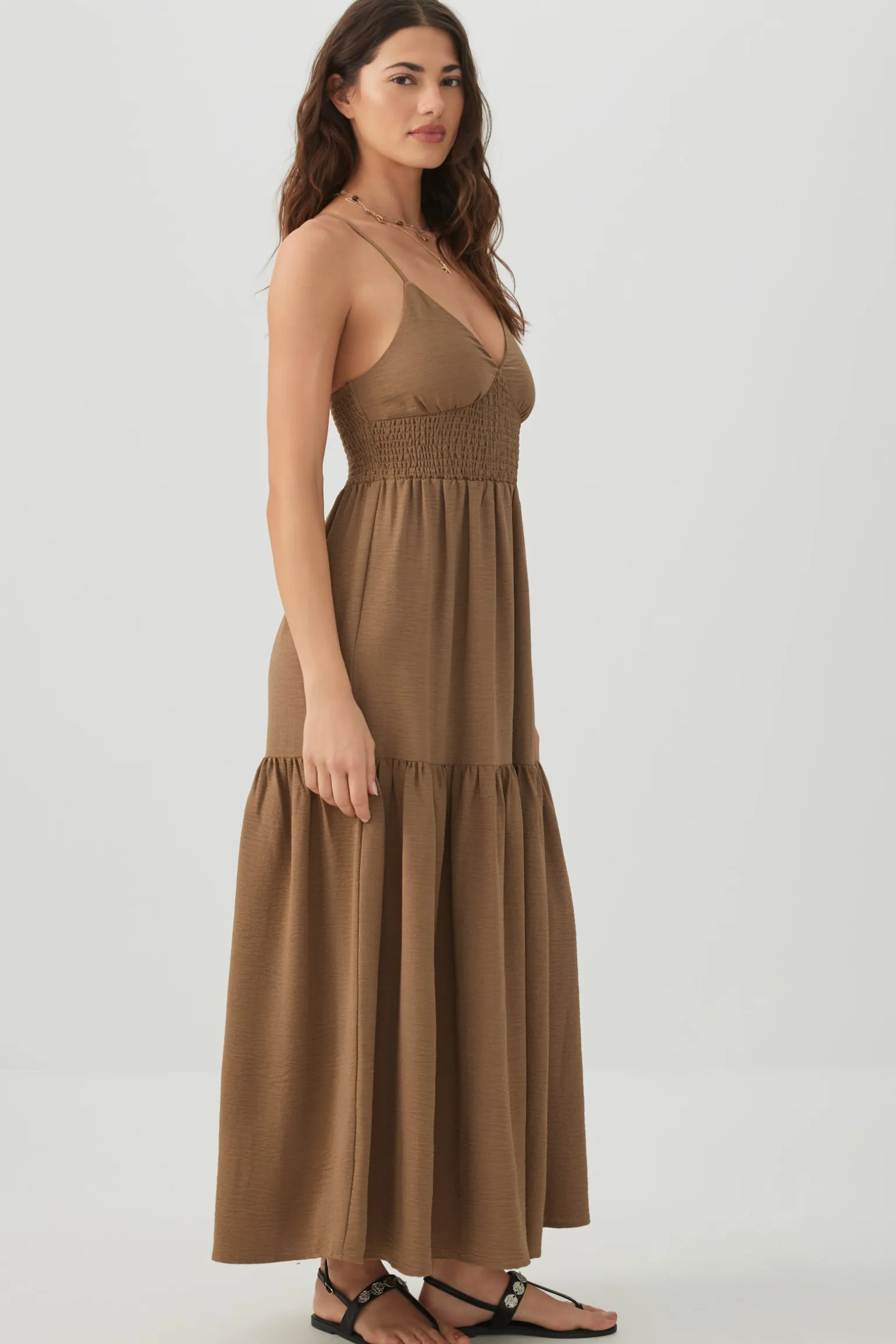 Smocked Tiered Maxi Dress