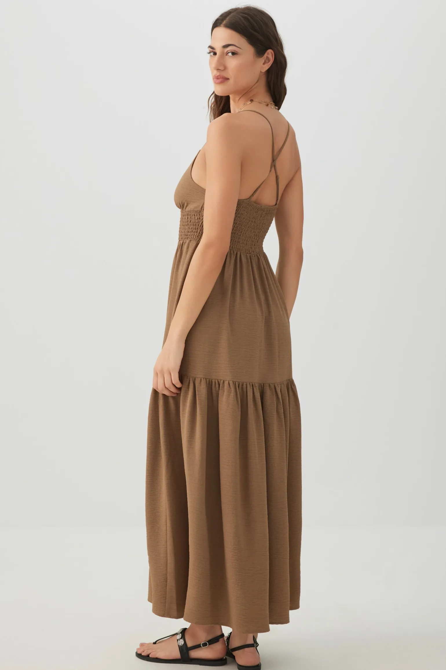 Smocked Tiered Maxi Dress