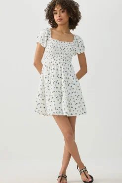 Smocked Tiered Midi Dress
