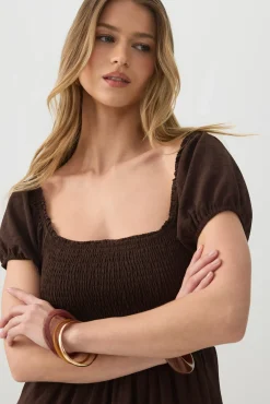 Smocked Tiered Midi Dress