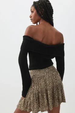 Smocked Waist Flowy Skort