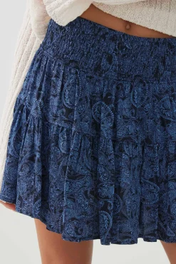 Smocked Waist Flowy Skort