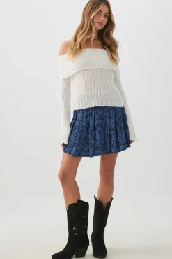 Smocked Waist Flowy Skort