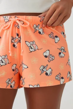 Snoopy Print PJ Shorts