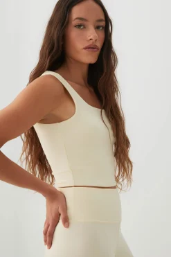 Soft Cropped Double Layer Tank Top