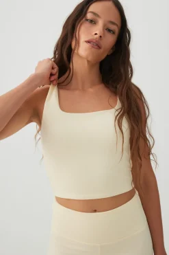 Soft Cropped Double Layer Tank Top