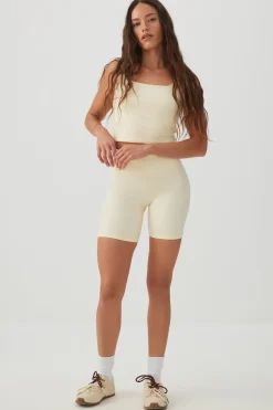 Soft Cropped Double Layer Tank Top