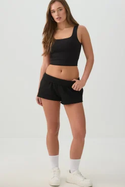 Soft Cropped Double Layer Tank Top