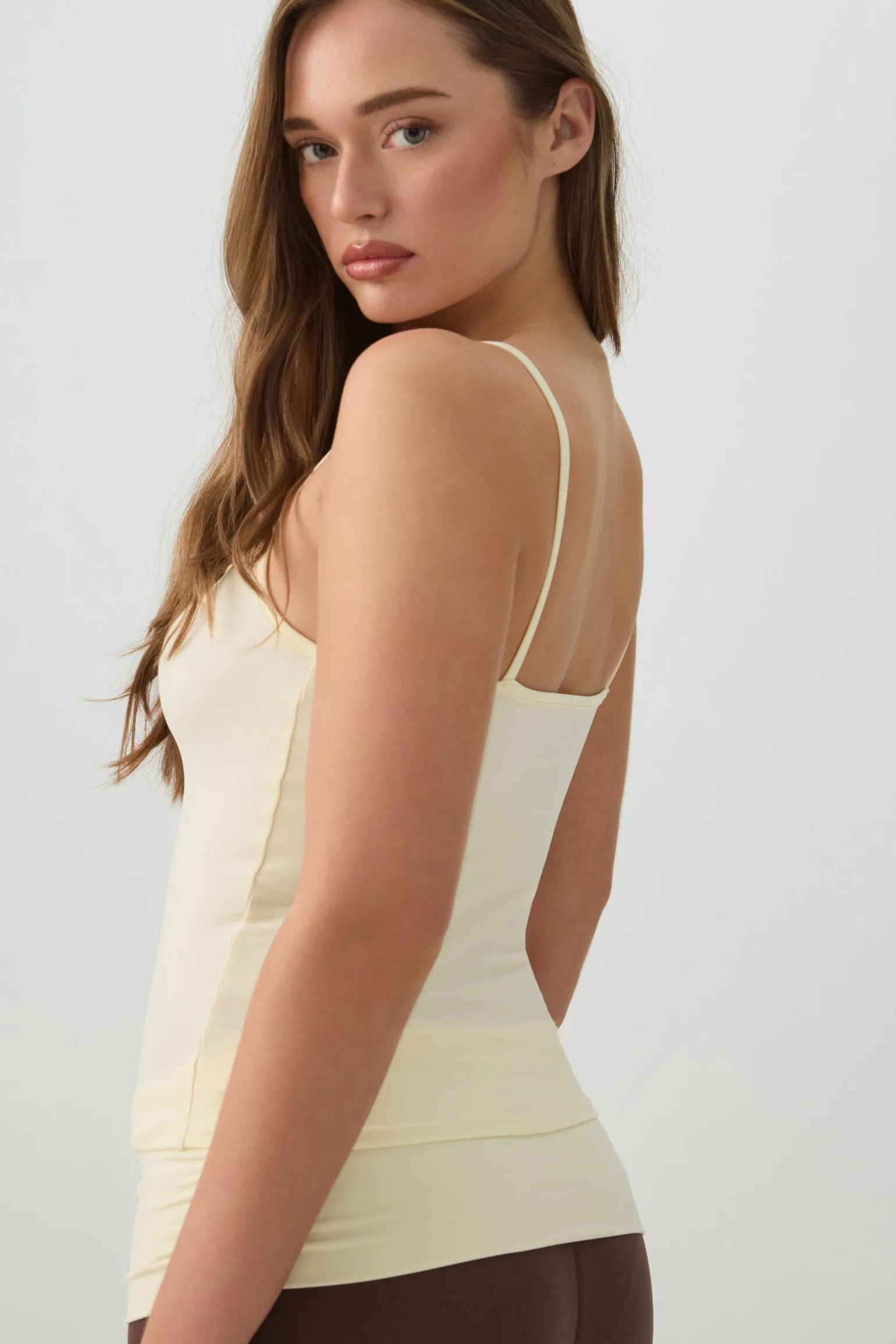 Soft Fitted Square Neck Tank Top