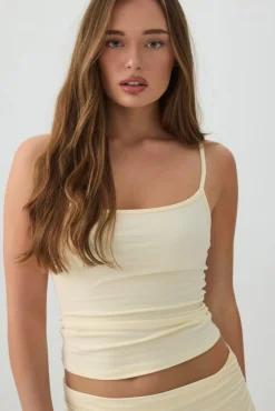 Soft Fitted Square Neck Tank Top