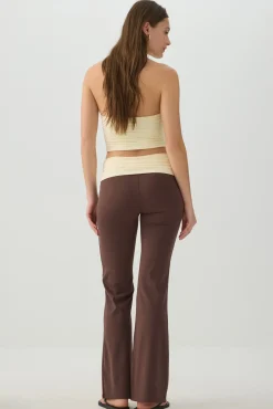 Soft Fold Over Waist Flare Leggings