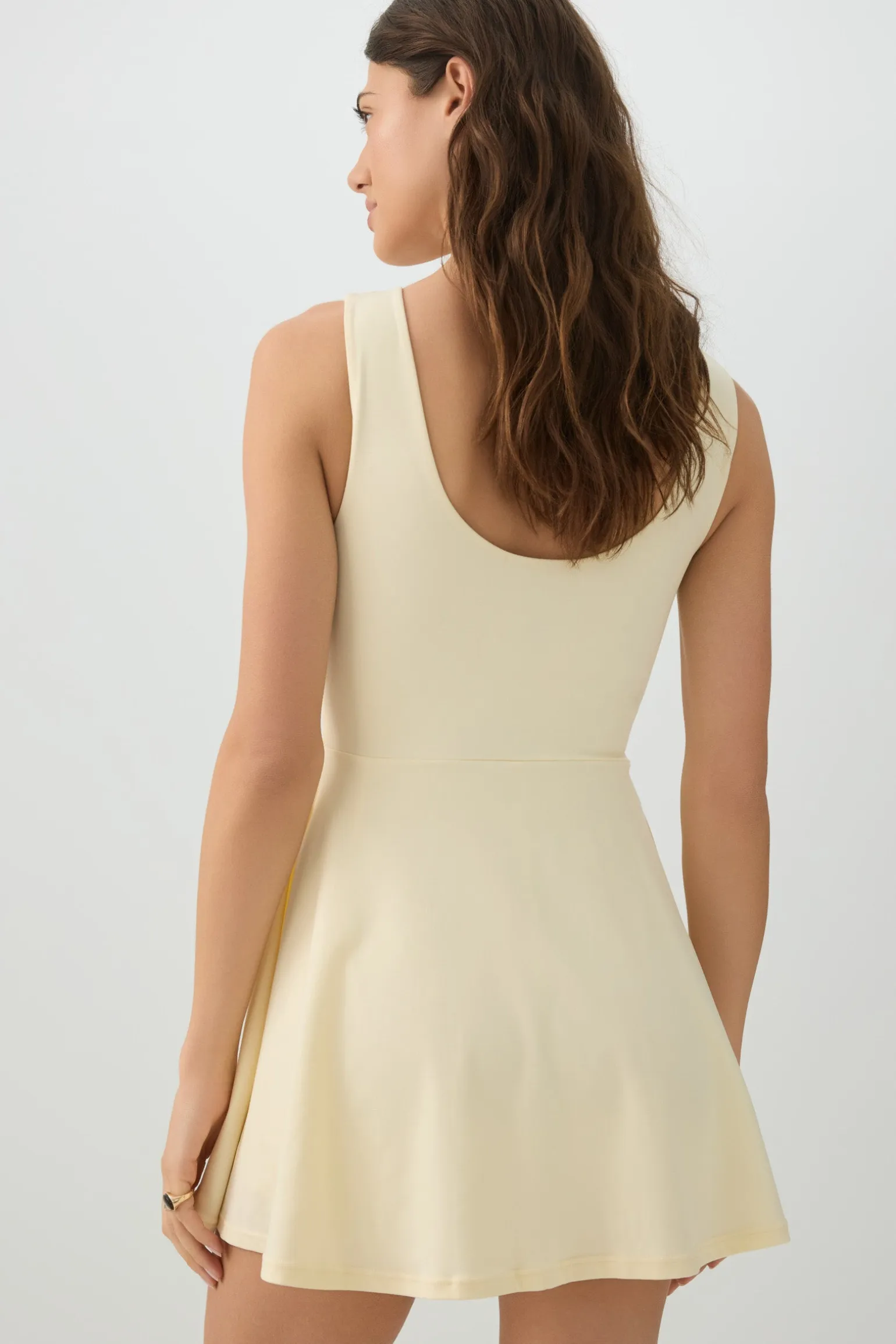 Soft High Neck Mini Dress