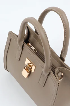 Square Handbag with Padlock Detail