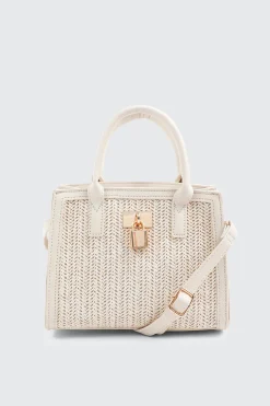 Square Handbag with Padlock Detail