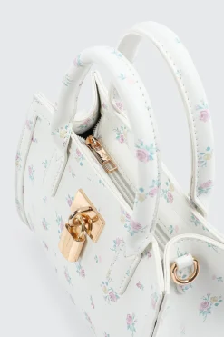 Square Handbag with Padlock Detail
