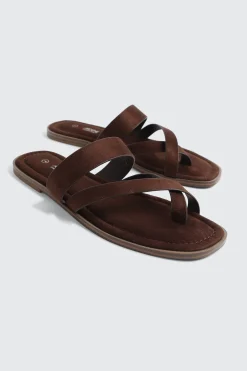 Square Toe Asymmetric Strap Sandals