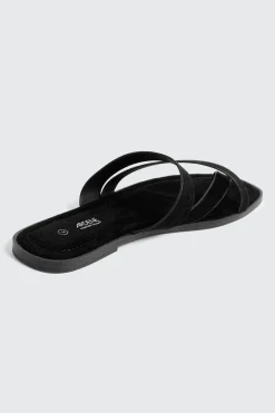 Square Toe Asymmetric Strap Sandals