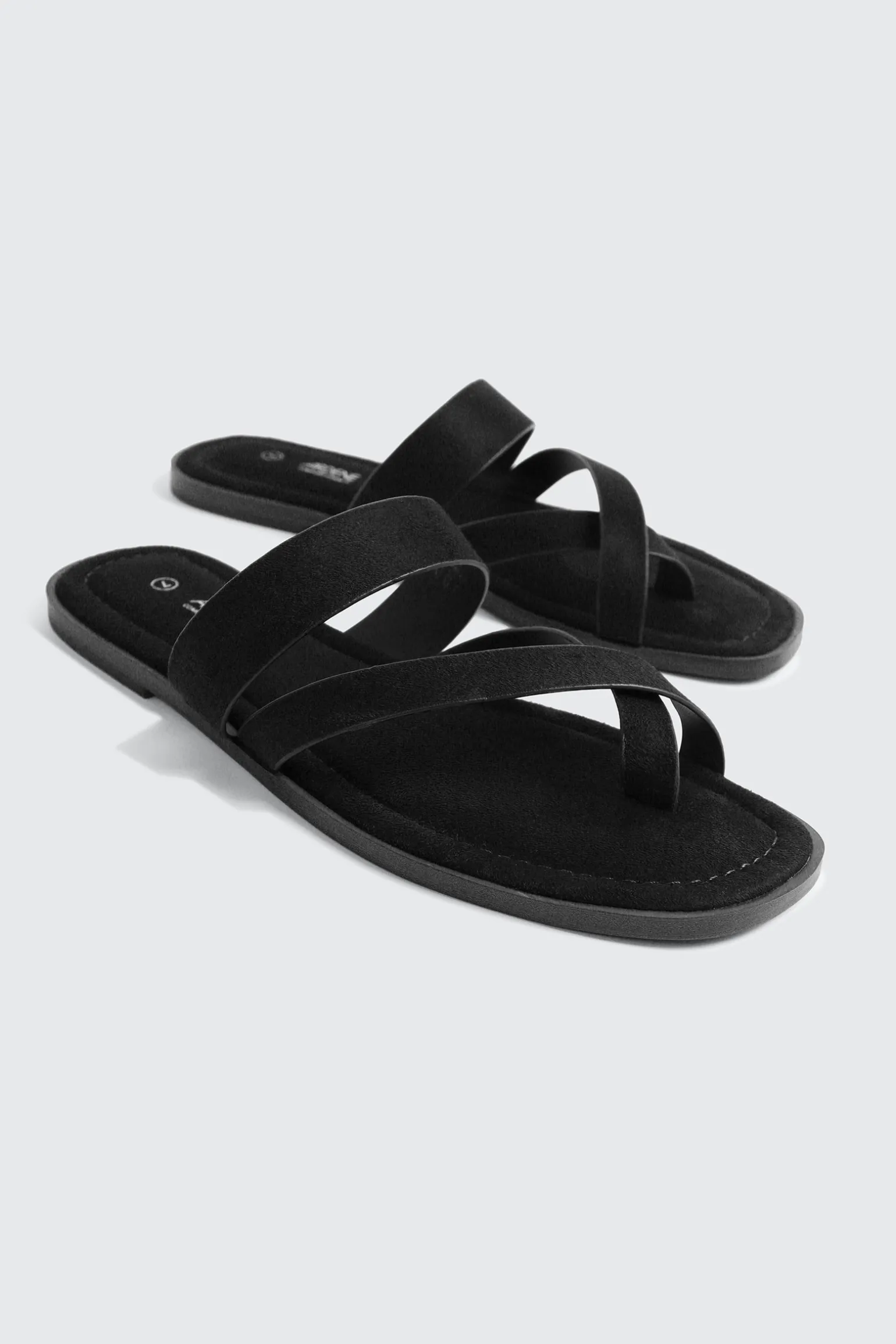Square Toe Asymmetric Strap Sandals