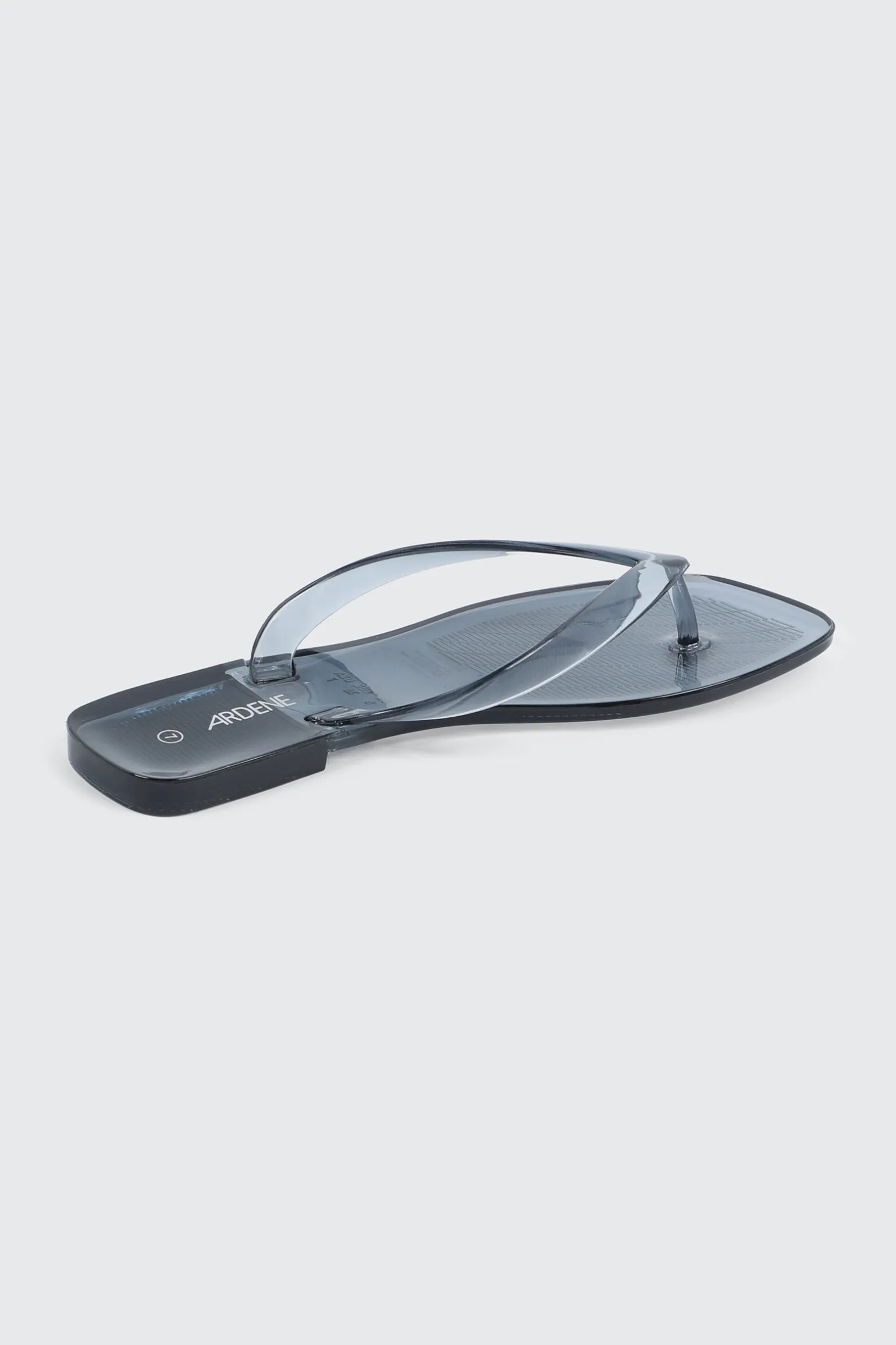 Square Toe Jelly Flip Flops