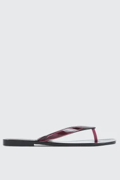 Square Toe Jelly Flip Flops