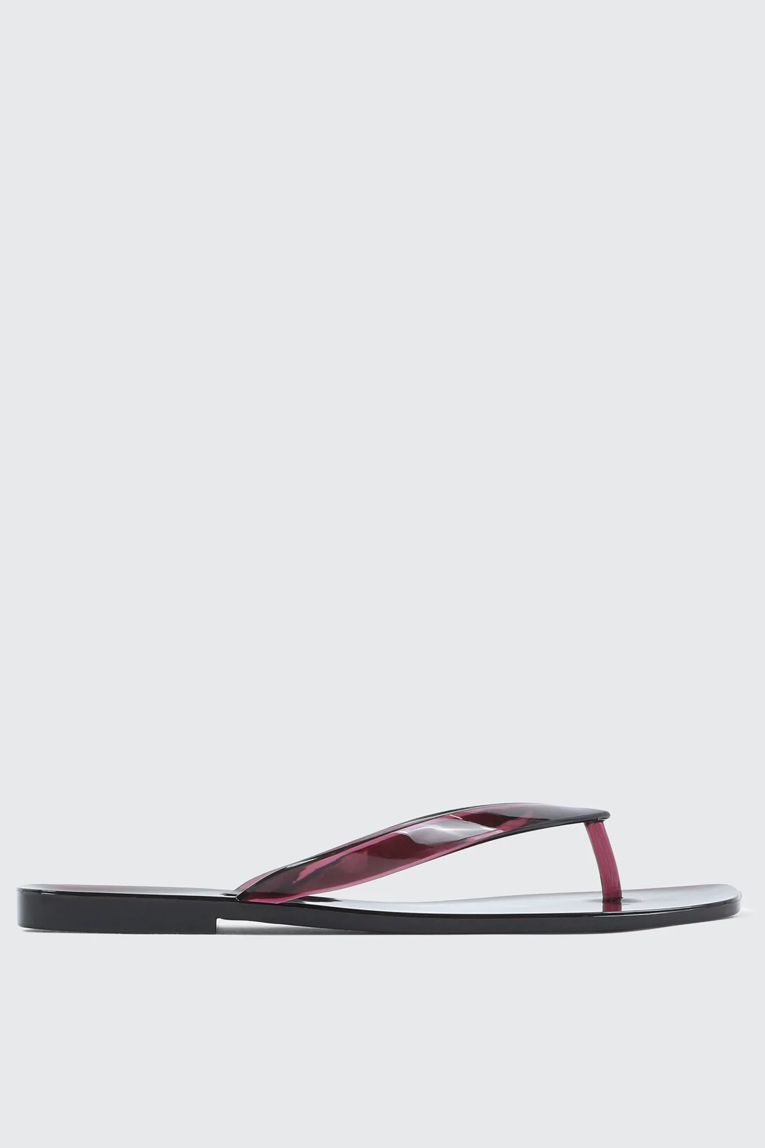 Square Toe Jelly Flip Flops