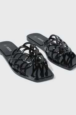 Square Toe Jelly Sandals